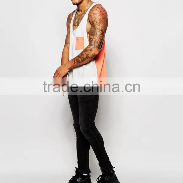 Fashion Men Plain Tank Top With a Pocket photo-5