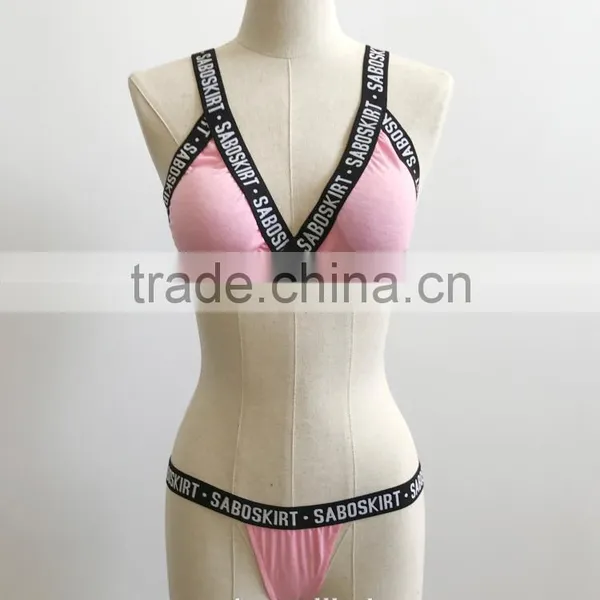 2017 New Hot Sexy Mature Bikini Lady's Swimwear With Letter photo-6
