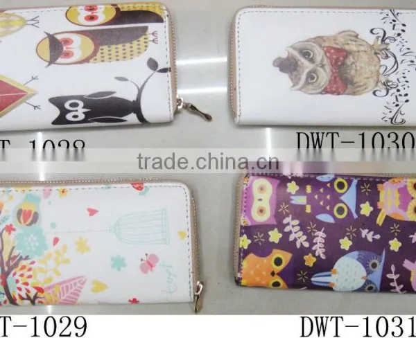 Fashion High Quality PU Stylish Print Owl Wallet photo-2