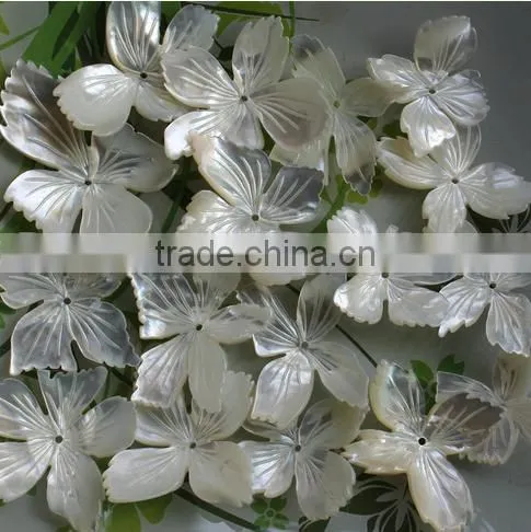 Long Hollow Flower Design White Shell Pendant Charms Diy Long Shell Jewelry Component Accessories 2016 photo-6