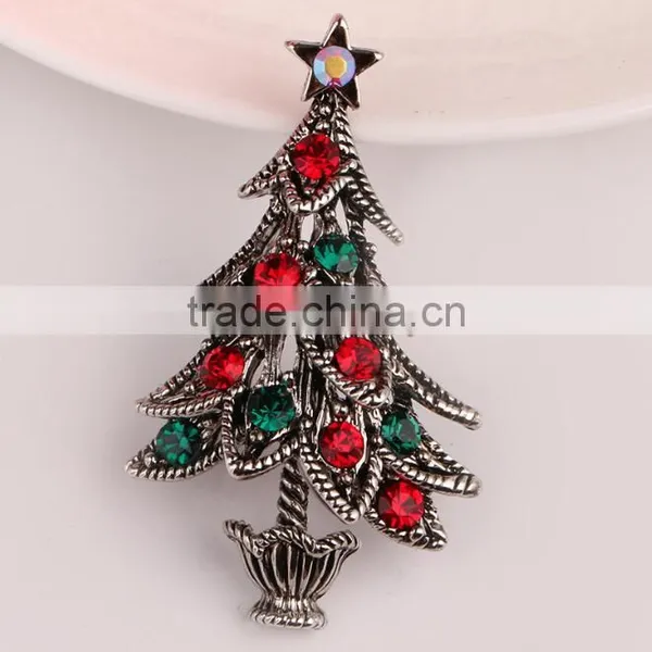 Zm53213a 2017 Cheap Christmas Ornaments Christmas Tree Brooch Wholesale photo-4