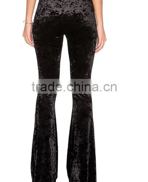 4541 Runwaylover Ladies AU Sexy Velvet Flare Pants photo-3