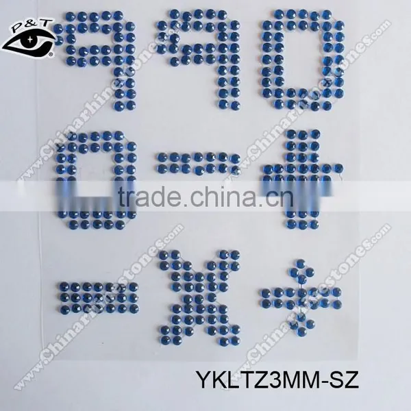 3MM Acrylic Rhinestone Stickers Numbers Pattern Sticker Decal For Decoration photo-3