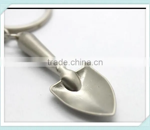 Novelty Mini Shovel Keychains Metal Spade Keyrings photo-2
