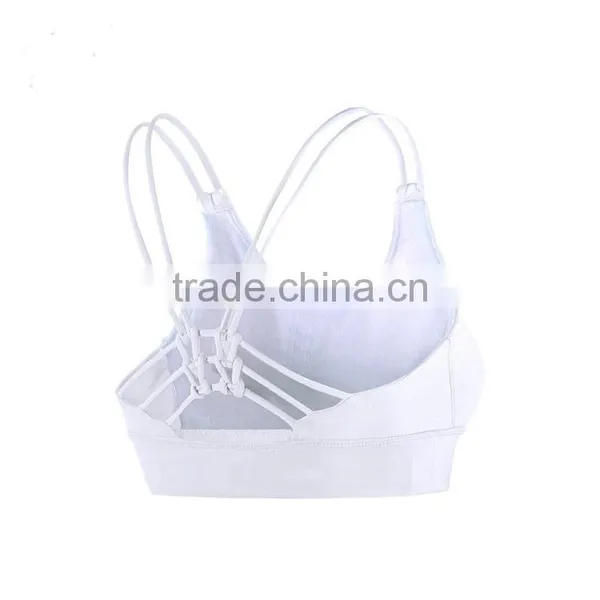 Women High Impact Strappy Cross Criss Gym Active Sports Bra photo-5