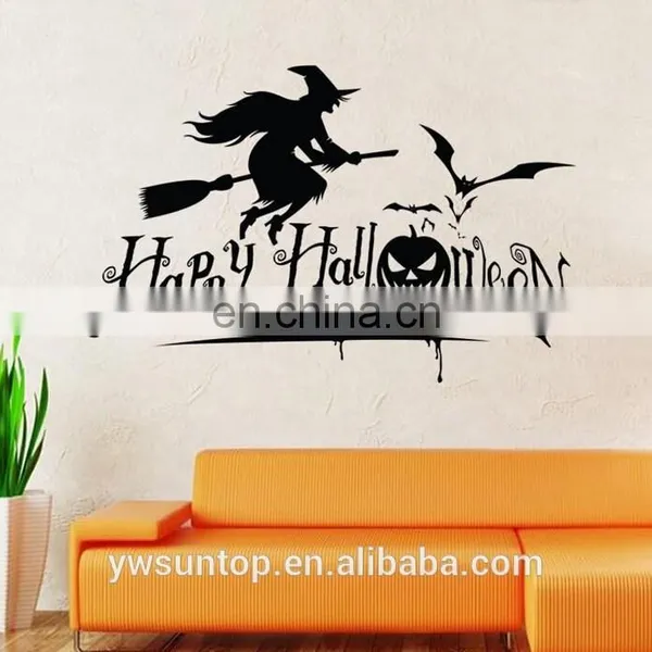 Happy Halloween Witch and Bats Window/Wall Sticker Halloween Decoration Home Decoration photo-3