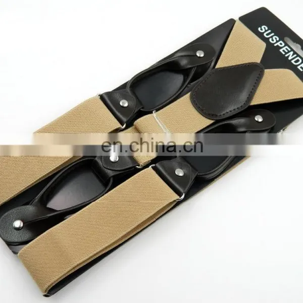 High Quality 3.5cm Width Leather Mens Suspenders photo-4