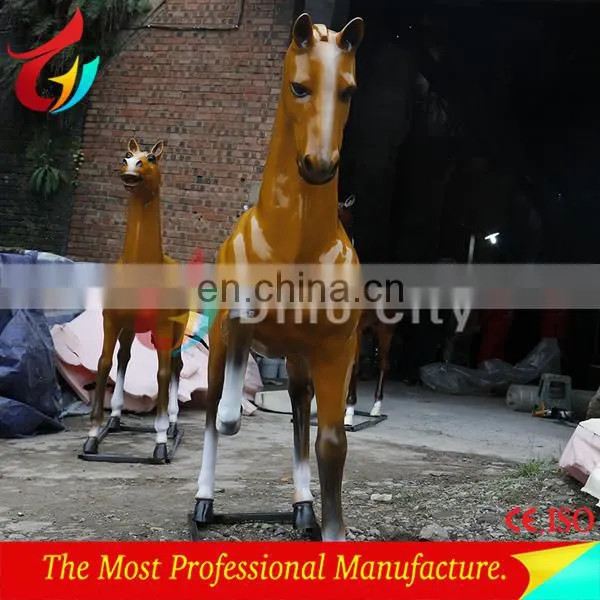 Lifesize Grass Horse Statues Horse Statue in Garden photo-5