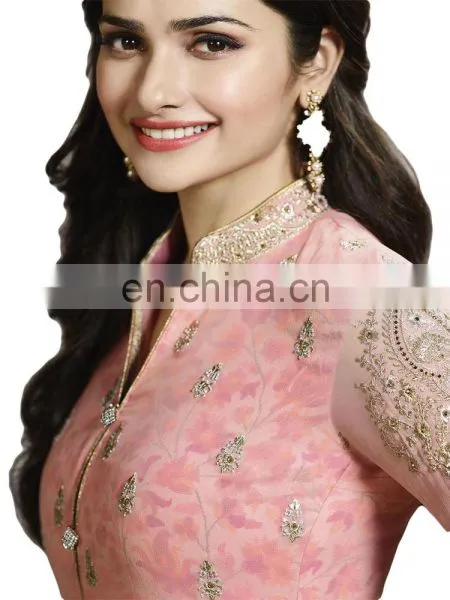 Attractive Pink Colour Semi-Stitched Salwar Kameez Dress Material For Party Wear / Casual Wear & Office Wear(salwar Kameez Suit) photo-5