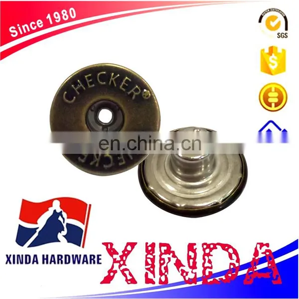 19mm Zinc Alloy Button, Metal Buttons for Customized Design photo-2