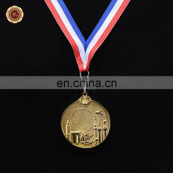 WR China Manufacturer Custom 3D Metal Medal Quality Creative Building Medal Design With Ribbon photo-2