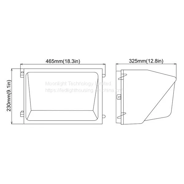 LED Wall Pack Retrofit Housing MLT-WPRH-AL photo-2