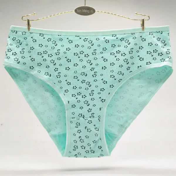 Pretty Flower Printed Grils Briefs Big Size XXL/XXXL/XXXXL Lady Panties Sexy Girls Preteen Underwear photo-2