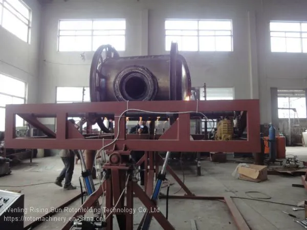 Rising Sun Plastic Water Tank Rock n Roll Rotomolding Machine for Sales photo-5