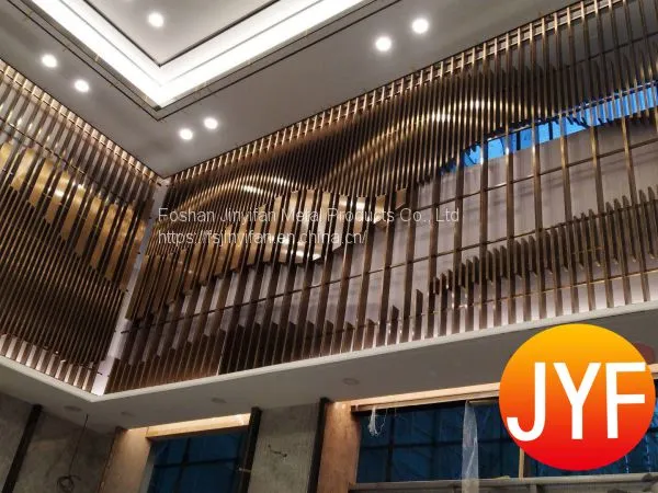 Foshan Manufactory Customized Decorative Stainless Steel Screen Room Dividers Partition for Restaurant