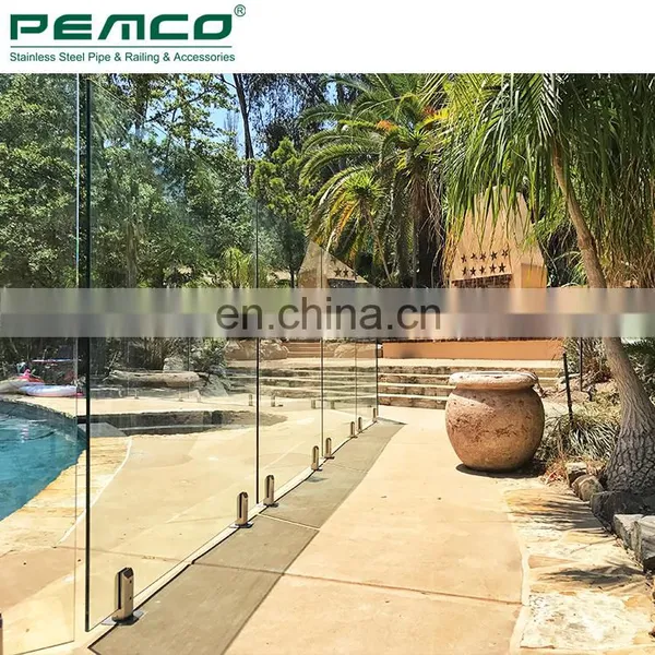 Exterior Deck Swimming Pool 10 12Mm Glass Fence Stainless Steel Glass Railing Designs photo-3