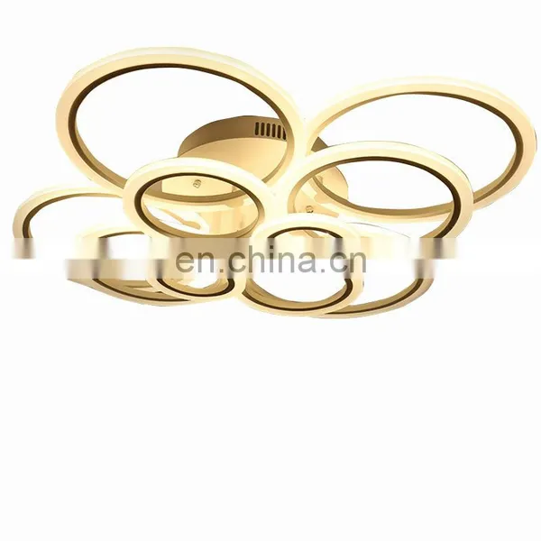 Creative Simple Ring Acrylic Led Ceiling Light for Bedroom Living Room Lamp photo-2