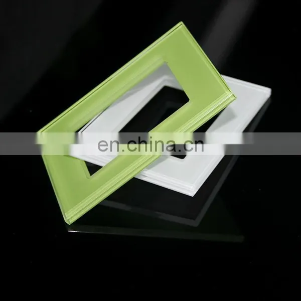 Electronic Wall Switch Glass Panel, Tempered Clear Glass Light Switch Glass Plates, Electrical Touch Switch Glass photo-3