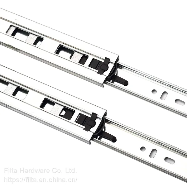 Full Extension 3 Fold Load Bearing Slide Rail Heavy Duty Slides Bottom Mount Ball Bearing Drawer Slide photo-5