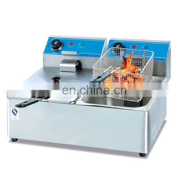 Stainless Steel Counter Top 2 Tank 2 Basket Electric Chips Fryer photo-2