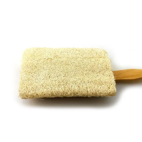 Wooden Bath Loofah Body Back Shower Loffa Brush With Long Handle photo-5