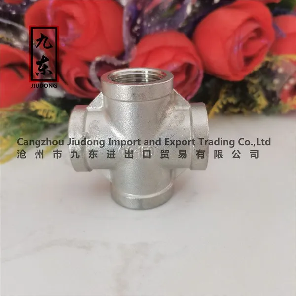 150lb Bsp NPT Threaded Hydraulic Stainless Steel Cross photo-4