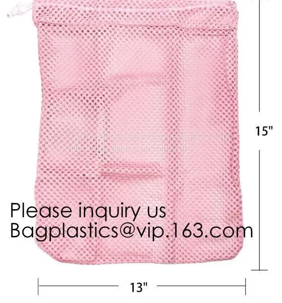 Mesh Laundry Bag Heavy Duty Drawstring Bag, Factories, College, Dorm, Travel Apartment Blouse, Hosiery, Stocking, Underwear Bags photo-5