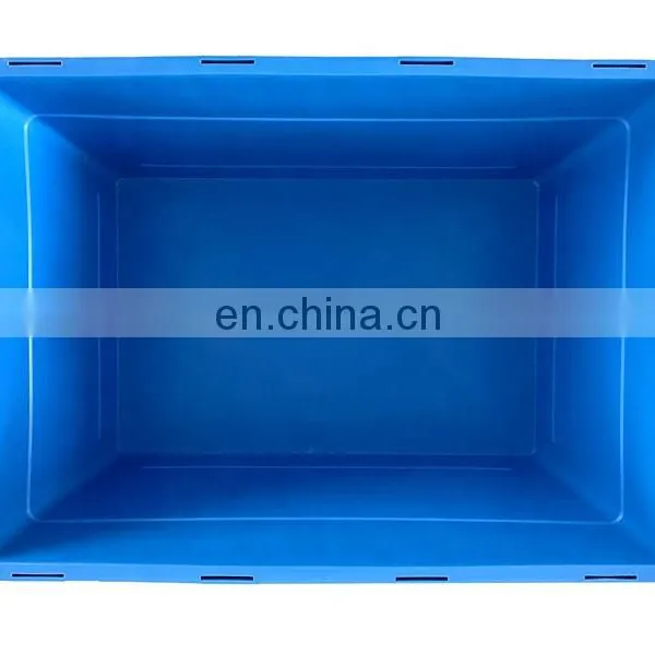 Industrial Stackable Logistic Tote Plastic Moving Turnover Box With Attached Lid photo-3