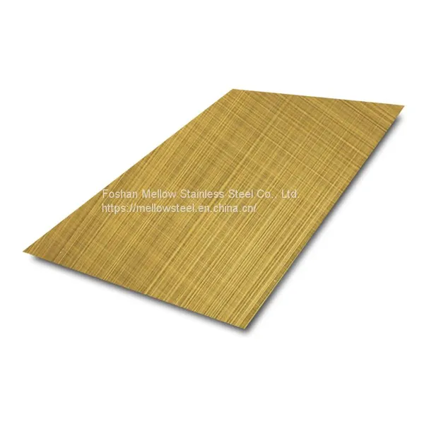 4X8FT Cold Rolled 201 304 316 410 430 PVD Champagne Gold/Golden Painted Mirror Color Coated Decorative Stainless Steel Sheet photo-5