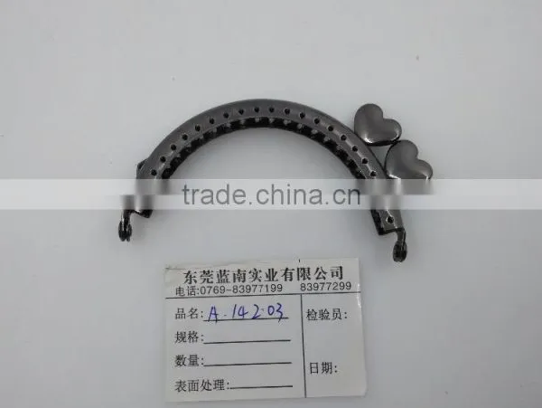 Factory Price Gun Color 8.8*4.8cm Metal Purse Frame for Ladies Purse photo-2