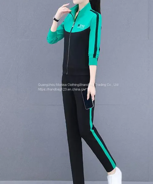 Autumn Coat Fashion Sweater Two-Piece Women's Spring And Autumn Sportswear Suit photo-2