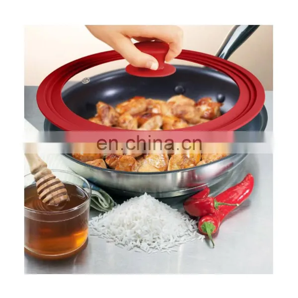 Multi-purpose Silicone Lids Visual Tempered Glass Cover Lid photo-5