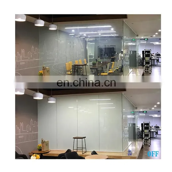 PDLC Magic Glass Film Adhesive Privacy Electronic Black PDLC Smart Film Switchable Window Glass Froasted Film photo-2