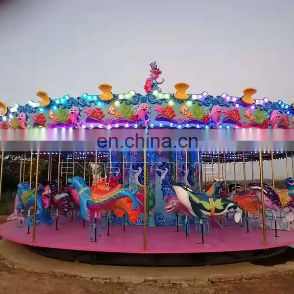 Outdoor Playground Family Rides 24 Seats Carousel Merry go Round for Sale photo-5