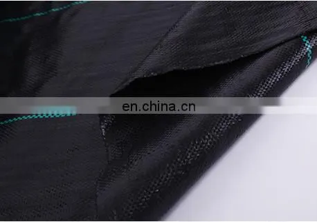 80gsm to 120gsm for New PP Material Black With Green Line for Ground Cover photo-5