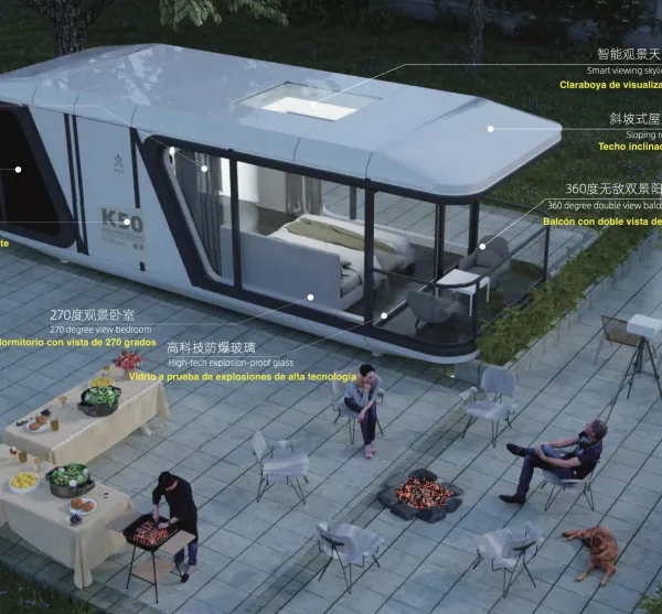 Apple Luxury House Cabin Outdoor Modern Popular Prefab House Mobile Working House Office Casa Capsula photo-2