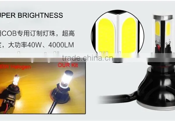 New Arrival 40W 4000LM*2 H7 H3 H8 H9 H11 H16 9005 9006 H4 H13 9004 9007 Auto Led Headlight Bulb, Led Headlight Bulbs 12v 35w photo-3