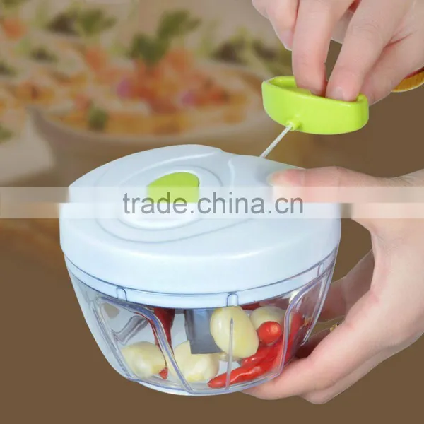 Mini hand held pull vegetabl fruit chopper food processor