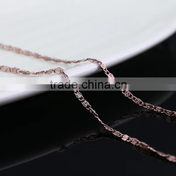 Wholesale Rare Coffee Gold Plated Flat Chain Jewelry Chain Decorative Chain Necklace photo-3