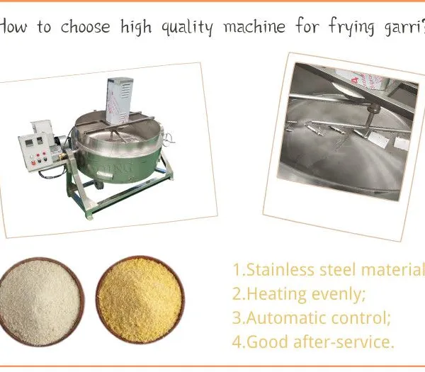 3 Types Heating Methods Garri Frying Machine Garry Processing Equipment for Yellow Garri Producing Garri Fryer Machine photo-2