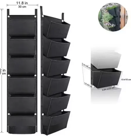Space-saving Vertical Garden Planter Wall Hanging Multi-pocket Growing Bag for Herbs Strawberries and Flowers photo-5