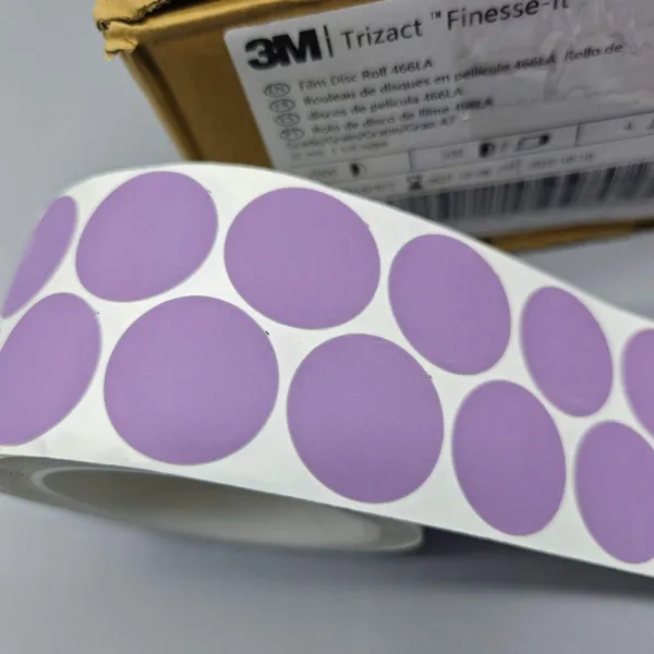 3M 466LA Trizact Finesse It Film Disc Rolls PSA 32MM A7 Round Type Pyramid Abrasive Disc Rolls for Paint Repair