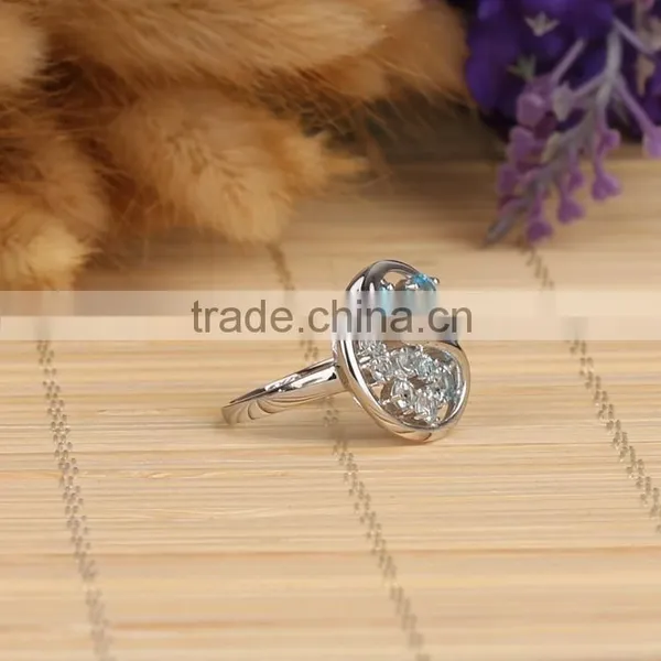 New Design Wholesale High Quality Hand Set Topaz 925 Ring 925 Sterling Silver Round Shape Designer Ring Women Wedding ri photo-6