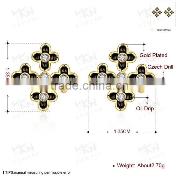 Newest Fashion Petal Crystal Earring Flower Jewelry Earring photo-2