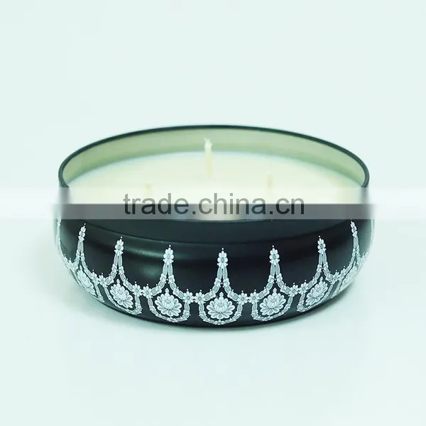 Black Travel Tin Candle/Aroma Tin Candle/Tin Metal Candle/Tins Massage Candle photo-6