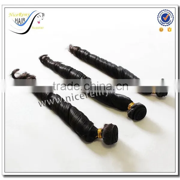 Wholesale Top Quality Virgin Remy Brazilian Human Hair Weft Spring Curl Loose Wave Hair Weaving photo-2