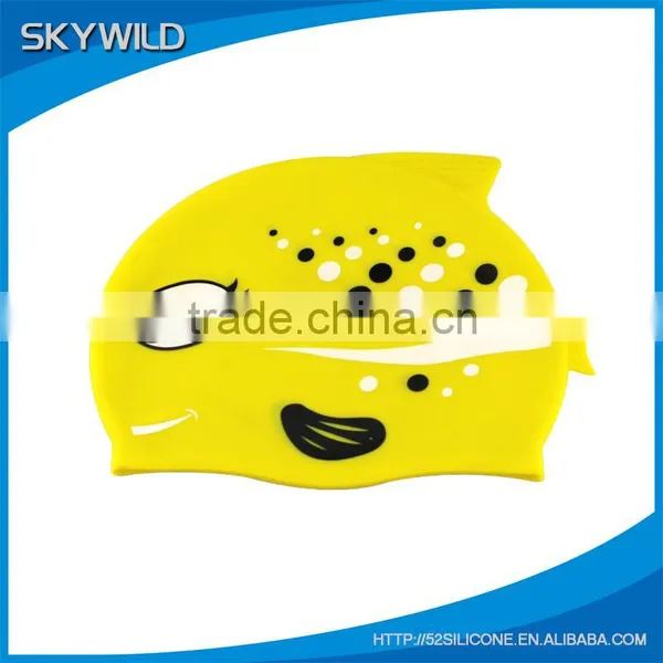 Carton Swim Cap Amazon Hot Selling Funny Silicone Swim Cap For Kid, Summer Diving Promotional Swimming Cap photo-5