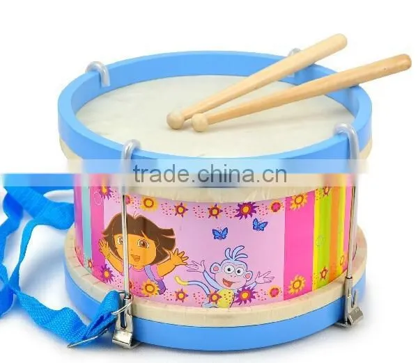 Child Like Play Toy Oriental Music Instrument Beaty 2 Sides Drum Head and 2 Sticks Roundness Wooden Drum Pad Musical Instruments photo-2