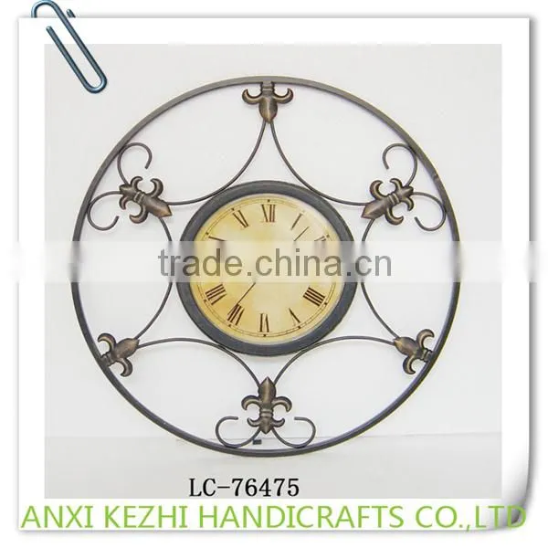 LC-89321 Metal Antique Decorative Roman Numerals Wall Clock photo-5
