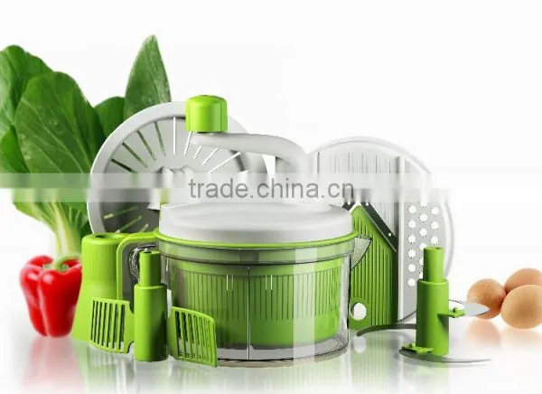 PP+ABS+S/S 23*20*26 Kitchen Tools Multifunctional Food Processor/kitchen King Pro Manual Food Processor/vegetable Grinder photo-3